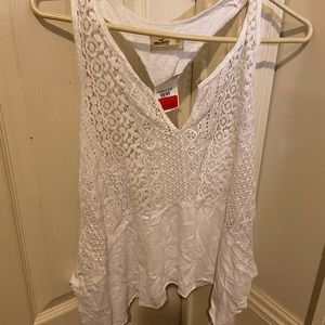 White Lacey top